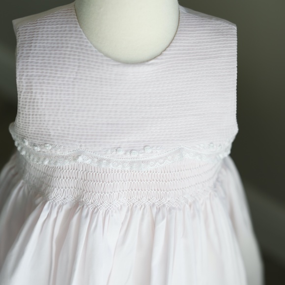New Girl's Pink Dress Smocked Embroidered Pin Tuck size 2T Feltman Brothers NWT - Picture 3 of 6